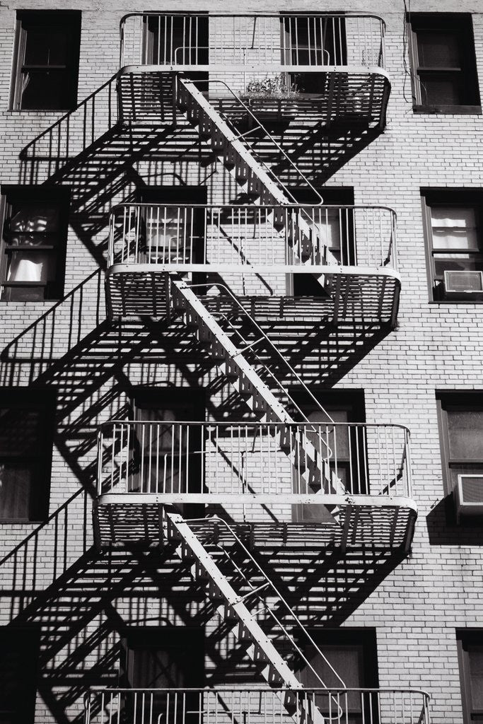 Detail of Fire Escape on Apartment Building by Anonymous