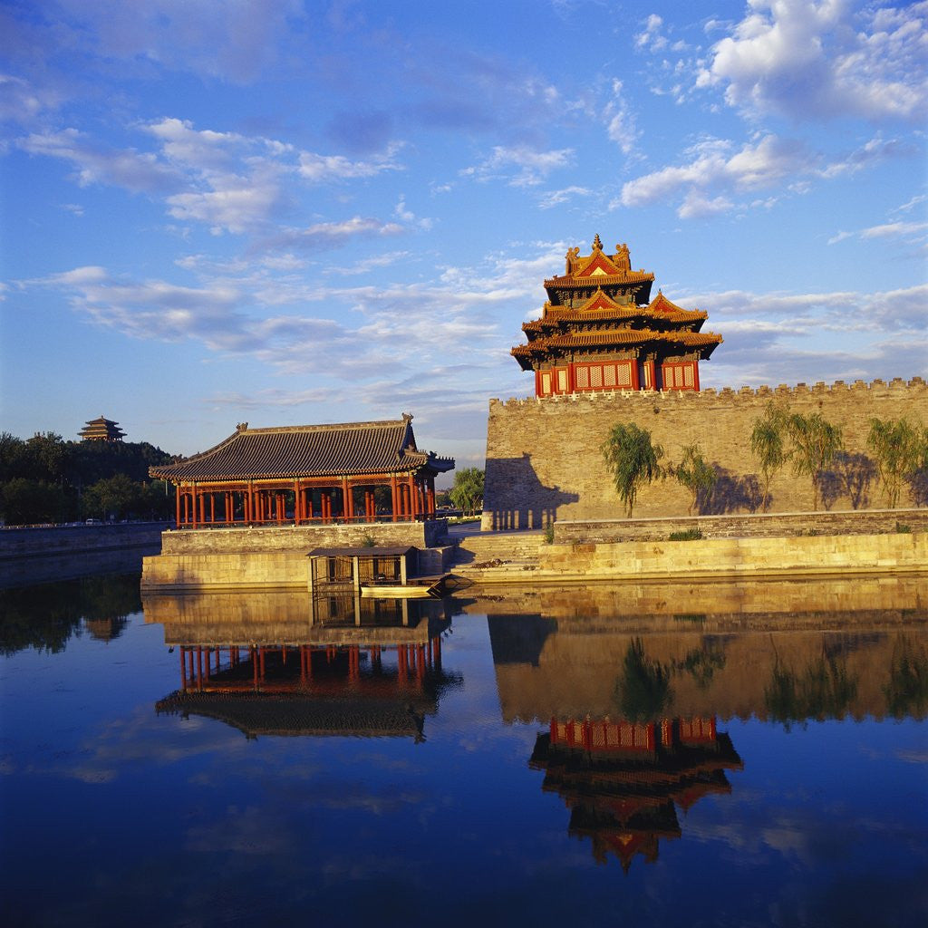 Detail of Corner Tower of Forbidden City by Corbis