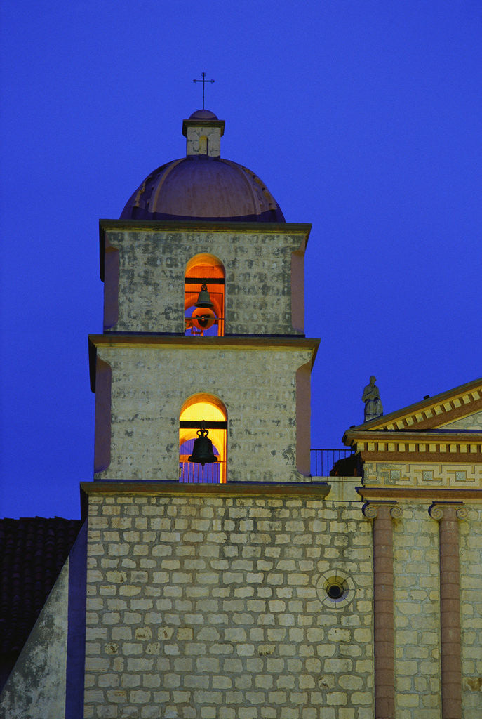 Detail of Bell Tower of the Santa Barbara Mission Church by Corbis
