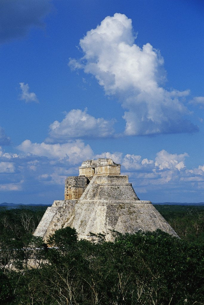 Detail of Pyramid of the Magician at Uxmal by Anonymous