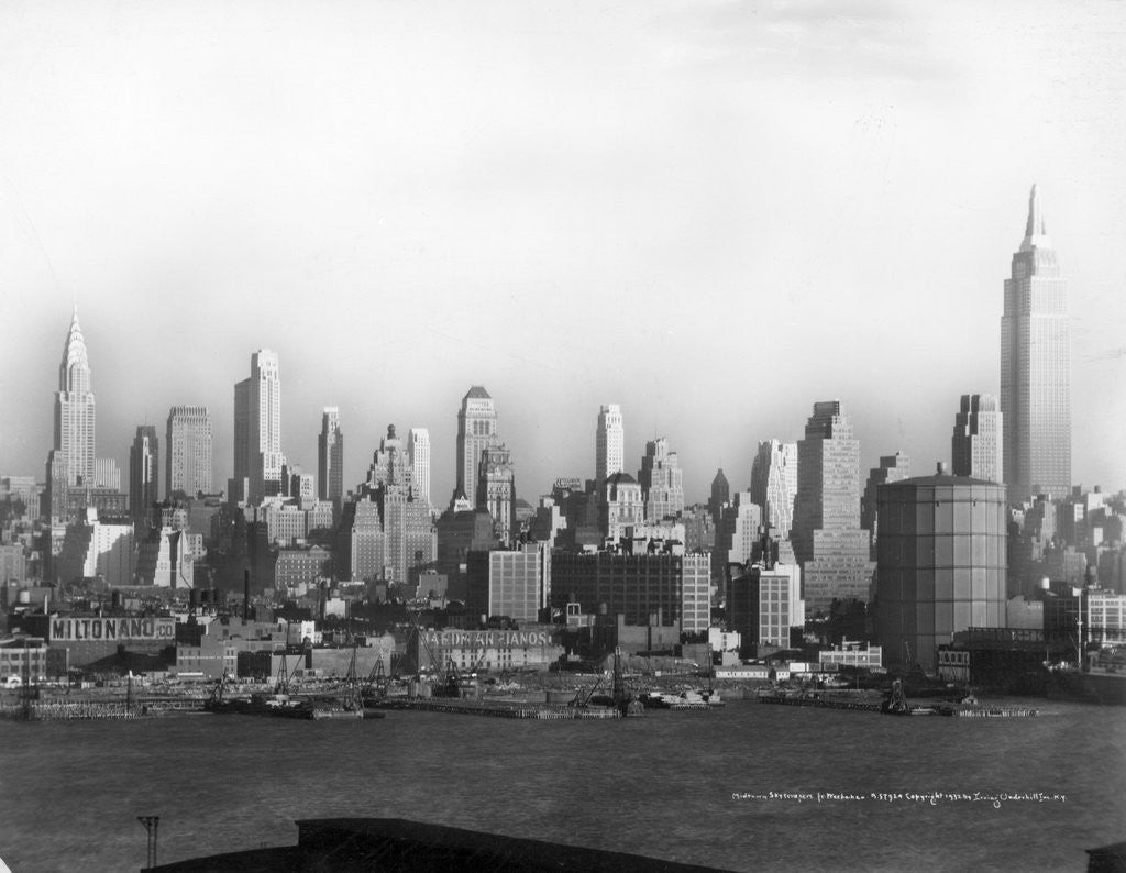 Detail of New York's midtown skyscrapers by Anonymous