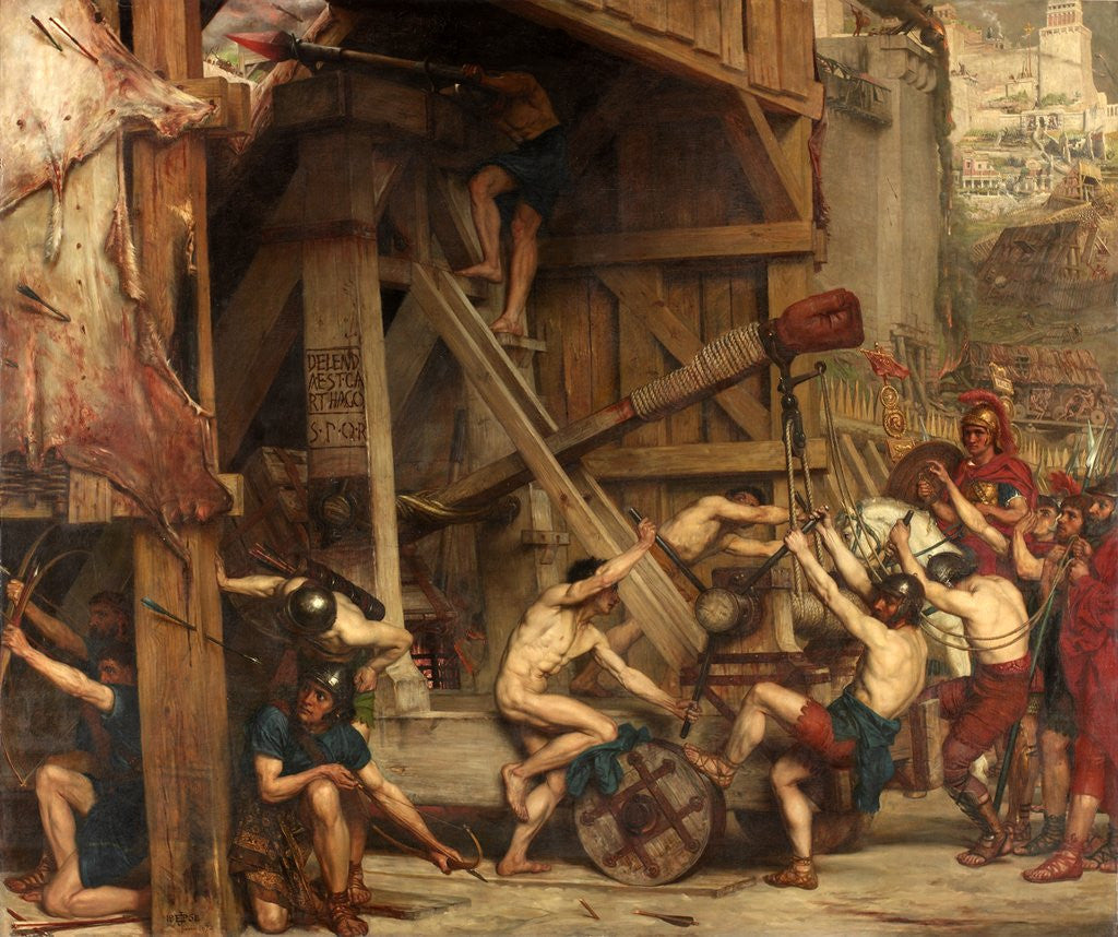 Detail of The Catapult by Sir Edward John Poynter