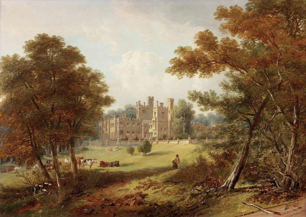 Detail of The Garden Front, Beaufront Castle by John Wilson Carmichael