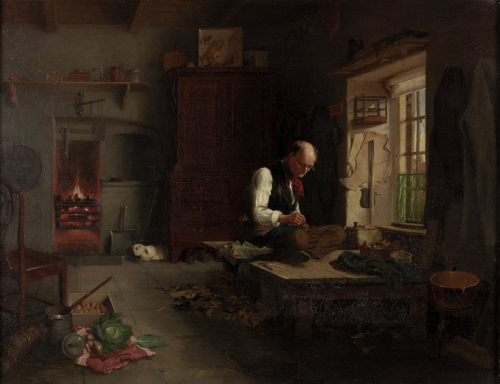 Detail of The Village Tailor by Henry Hetherington Emmerson