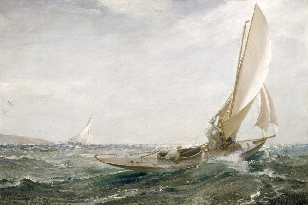 Detail of Through Sea and Air by Charles Napier Hemy