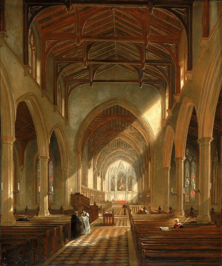 Detail of Interior of St Peter's Church, Newcastle upon Tyne by John Wilson Carmichael