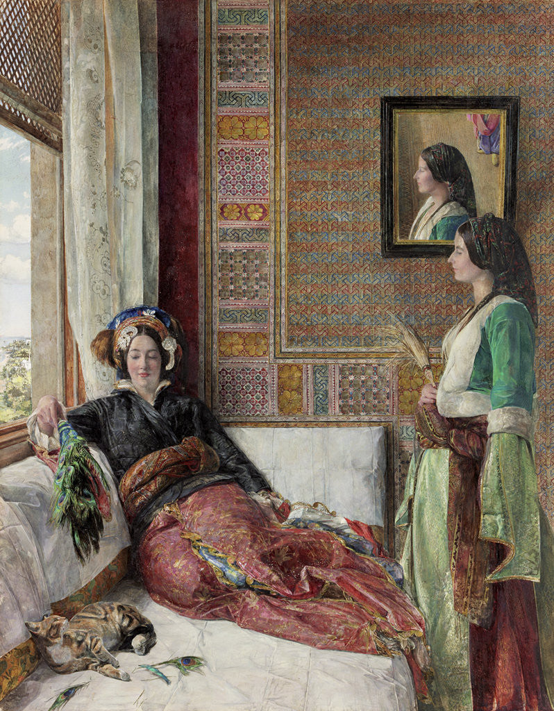 Detail of Hhareem Life - Constantinople by John Frederick Lewis
