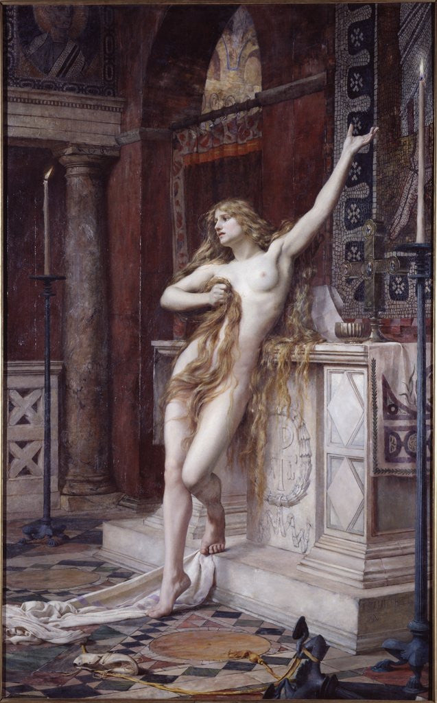 Detail of Hypatia by Charles William Mitchell