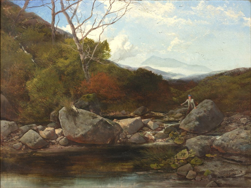 Detail of A Trout Stream by Thomas Creswick
