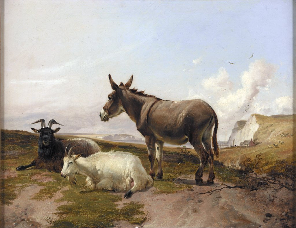 Detail of On the Downs by Thomas Sidney Cooper