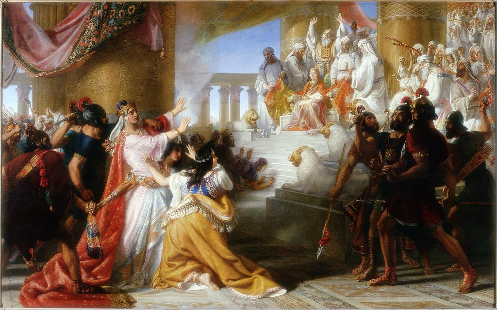 Detail of Athaliah's Dismay at the Coronation of Joash by Solomon Alexander Hart