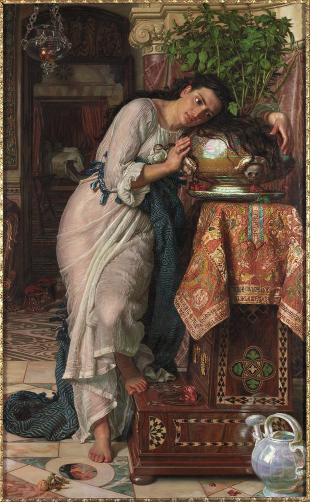 Detail of Isabella and the Pot of Basil by William Holman Hunt