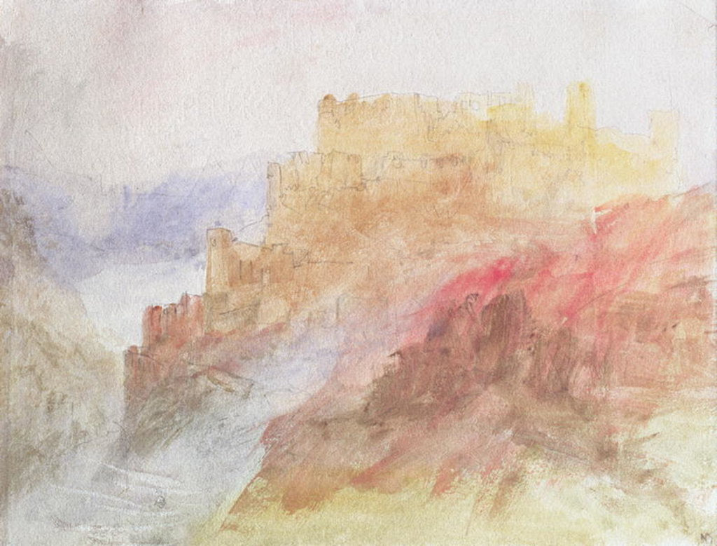 Detail of A Castle Above A Chasm, c.1841/44 by Joseph Mallord William Turner
