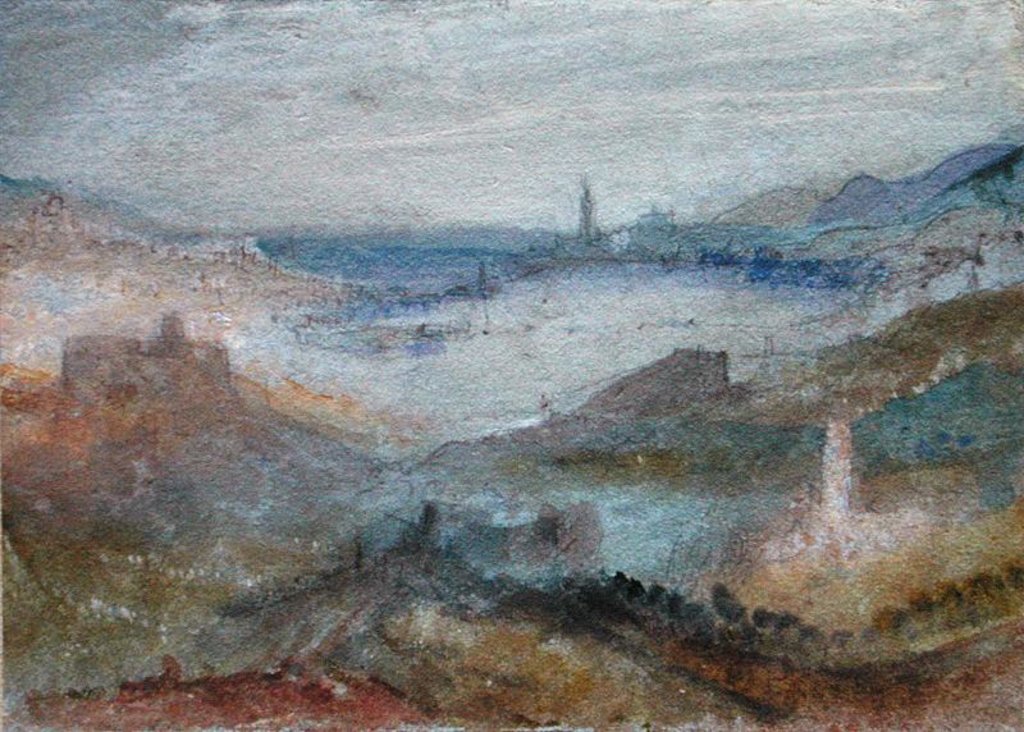 Detail of Extensive View of a Lake by Joseph Mallord William Turner