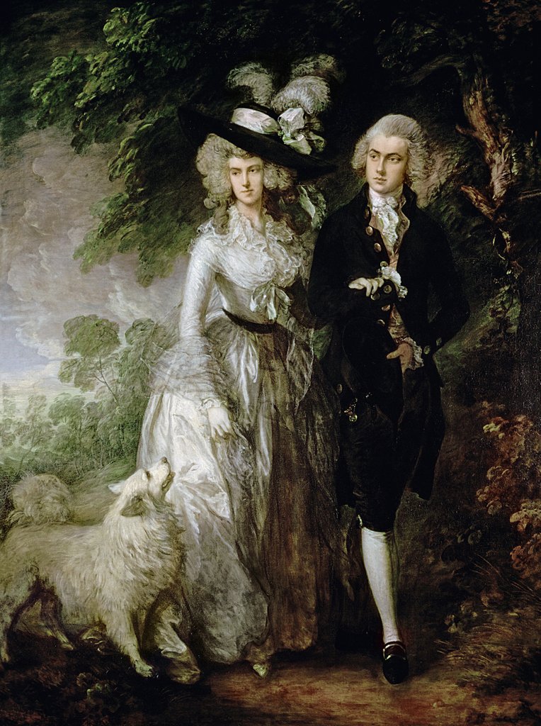 Detail of Mr and Mrs William Hallett, c.1785 by Thomas Gainsborough