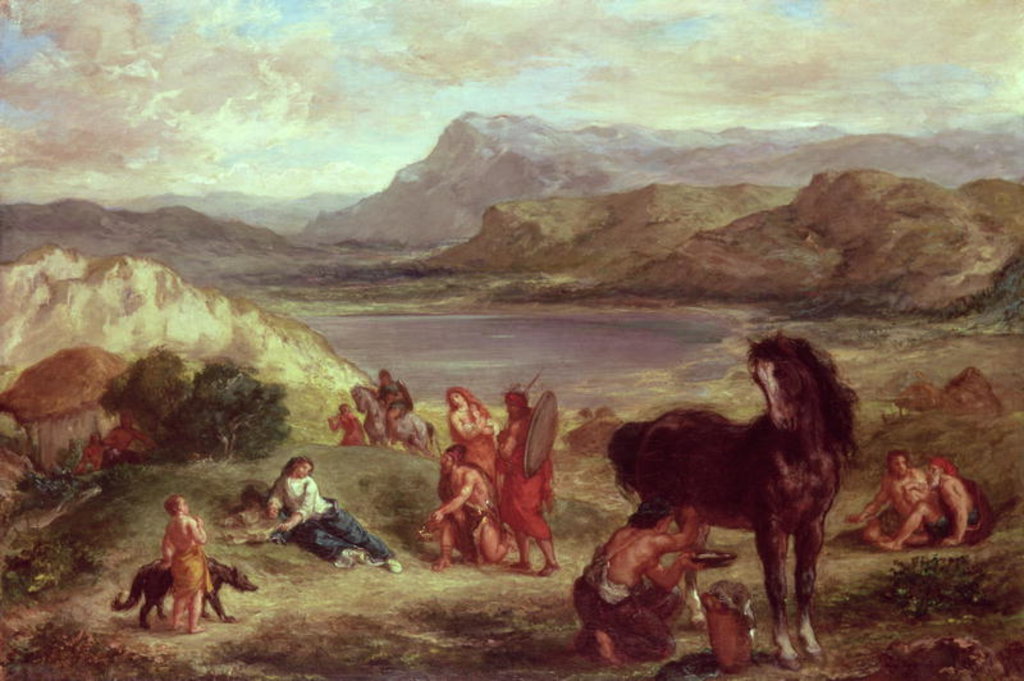 Detail of Ovid among the Scythians, 1859 by Ferdinand Victor Eugene Delacroix