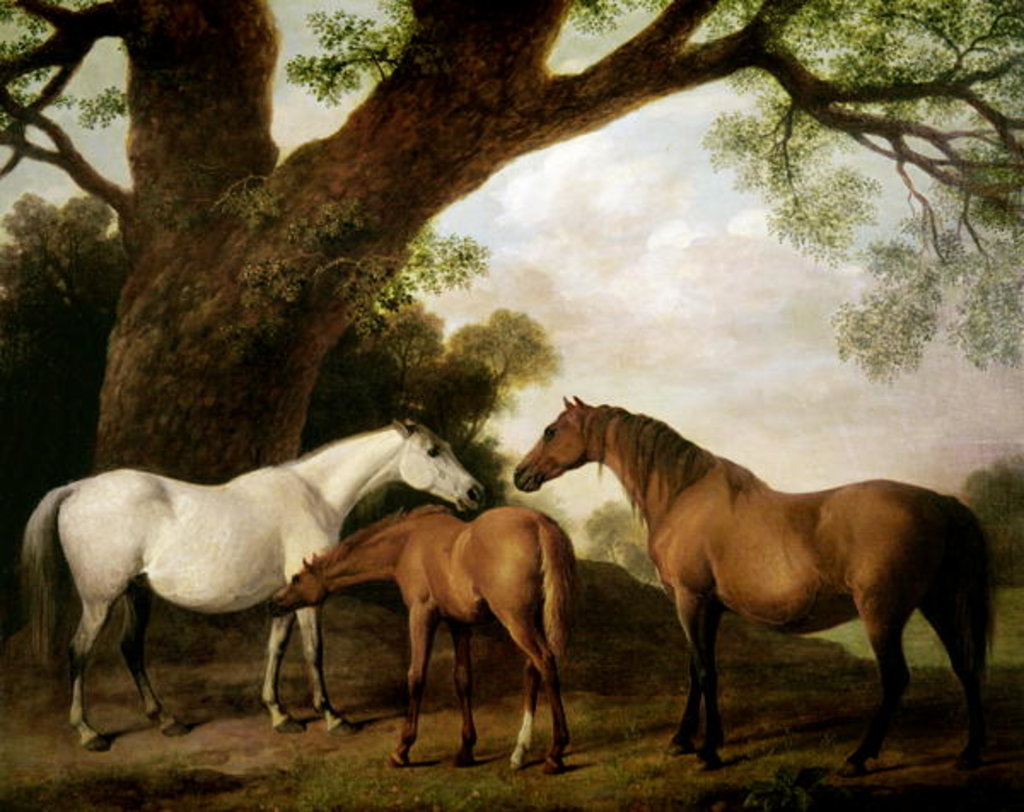 Detail of Two Shafto Mares and a Foal, 1774 by George Stubbs