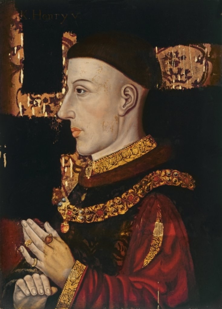 Detail of Portrait of Henry V by School English