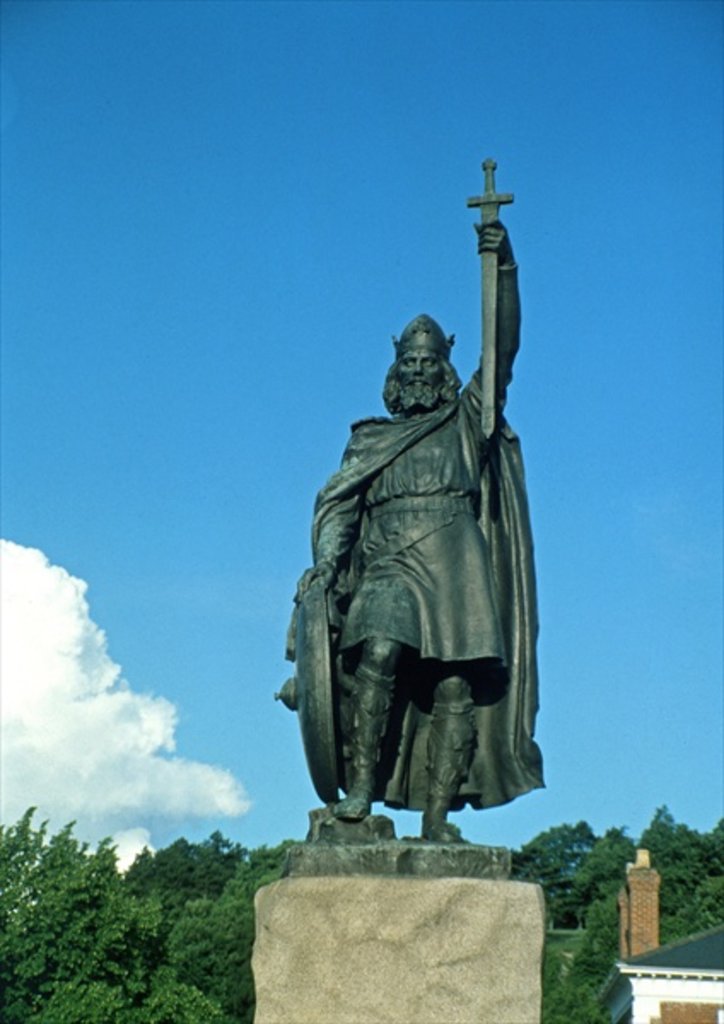 Detail of Statue of Alfred the Great by Anonymous