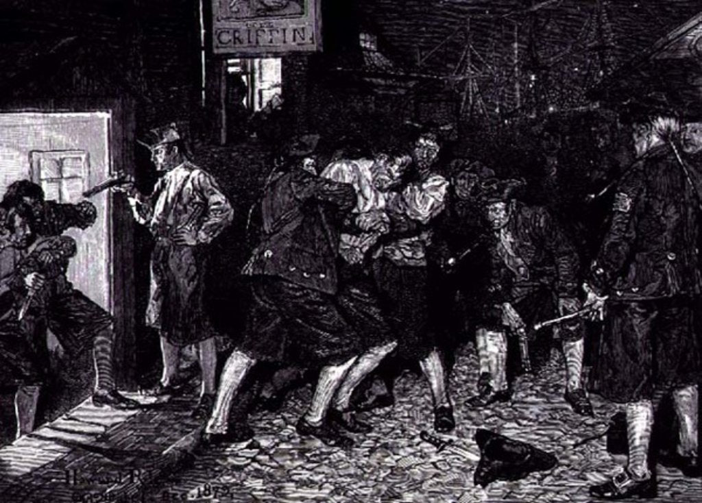 Detail of The Press Gang in New York by Howard Pyle