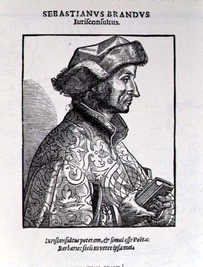 Detail of Portrait of Sebastian Brant from 'The Narrative and Critical History of America', edited by Justin Winsor, London, 1886 by English School