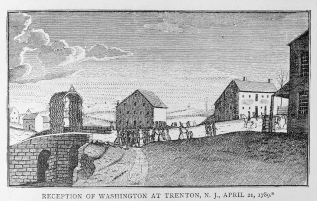 Detail of Reception of Washington at Trenton, New Jersey, April 21, 1789 by American School