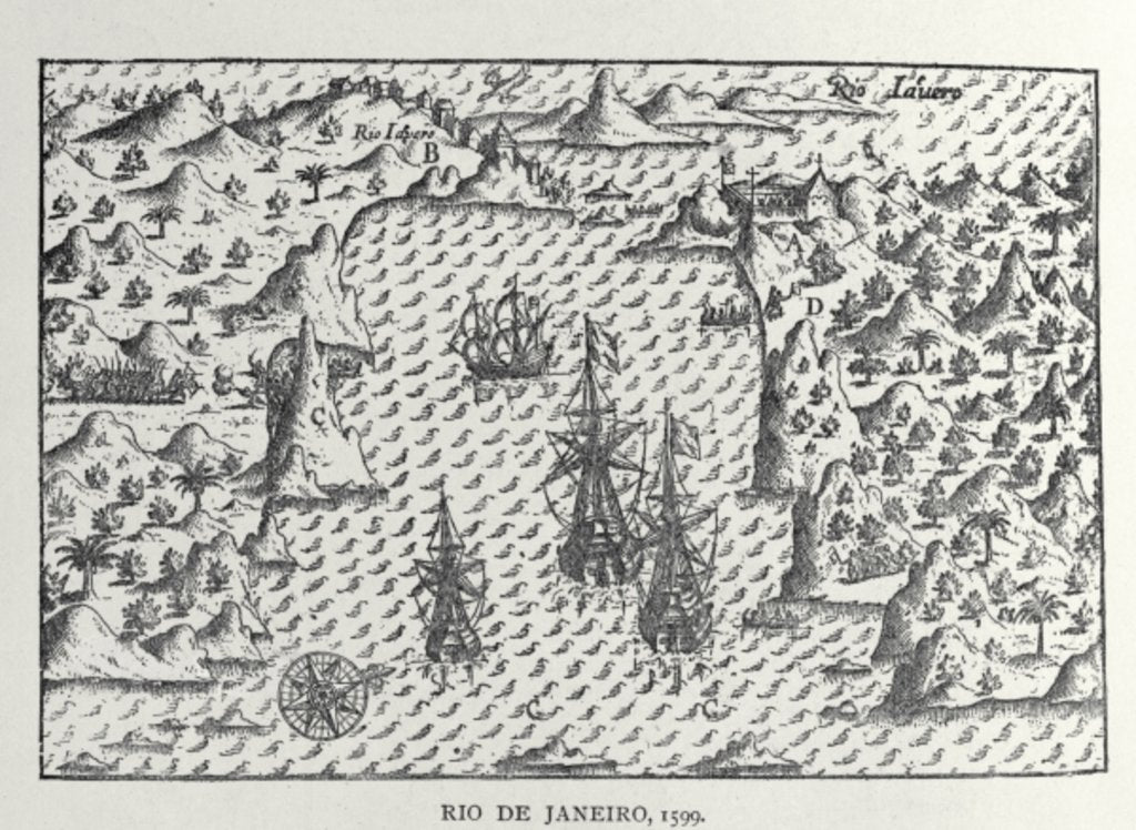 Detail of Rio de Janeiro in 1599 by Netherlandish School