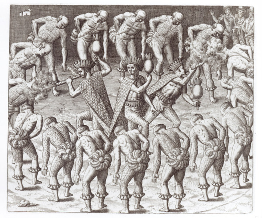 Detail of Johannes Lerii's Account of the Caraibe Indians by Jacques Le Moyne