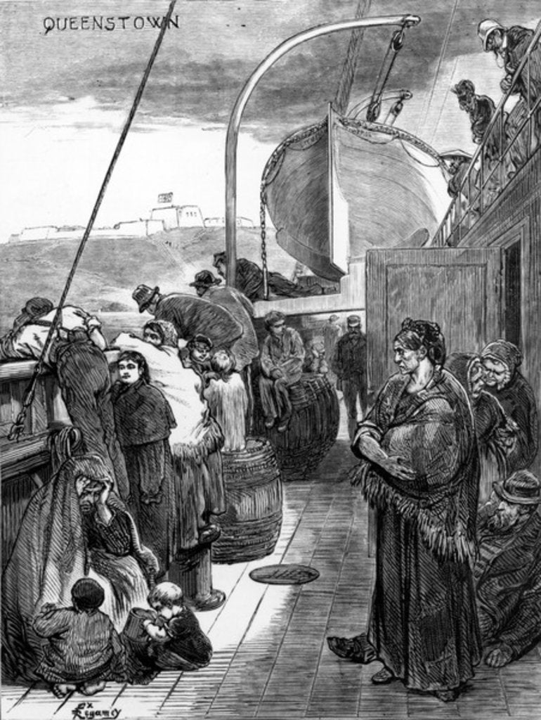 Detail of Queenstown: Farewell to the Old World by American School