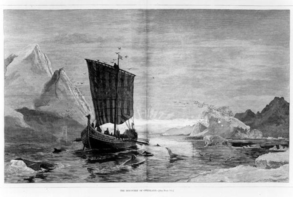 Detail of The Discovery of Greenland by American School