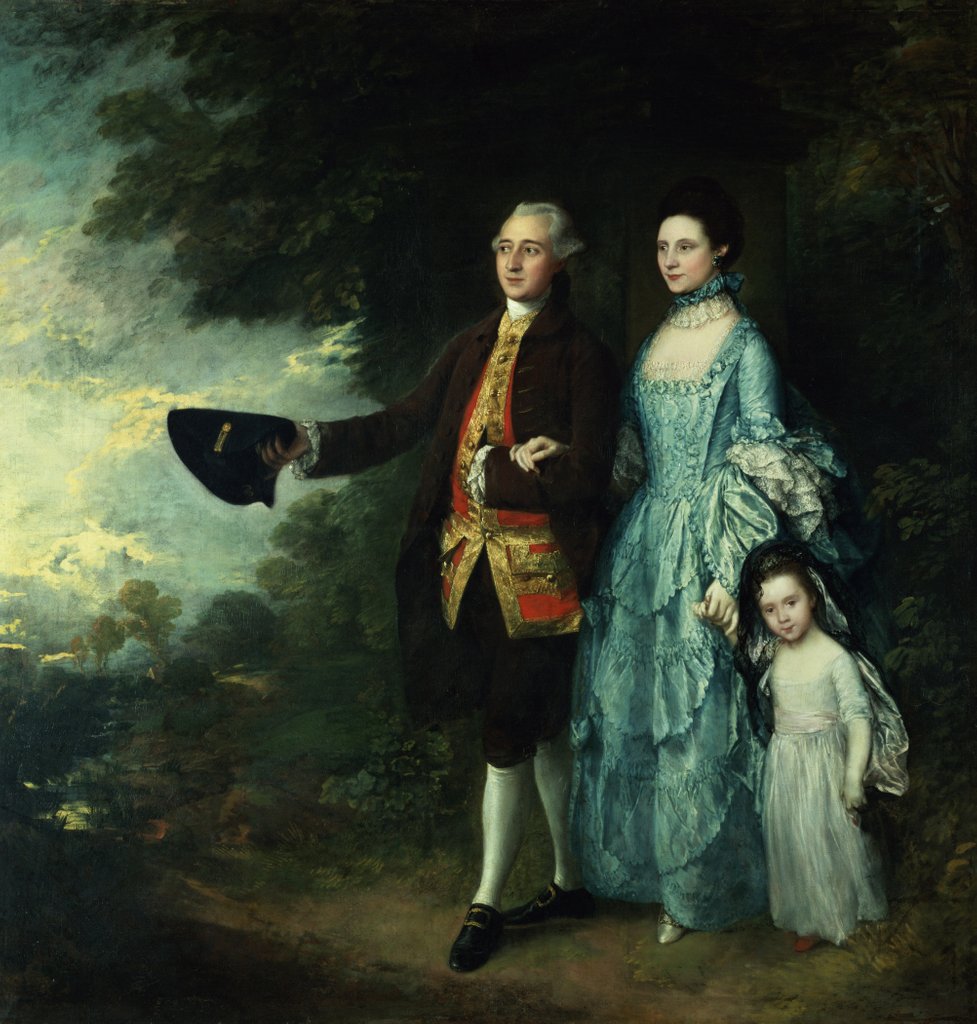 Detail of Mr. and Mrs. George Byam and their eldest daughter, Selina, c.1764 by Thomas Gainsborough
