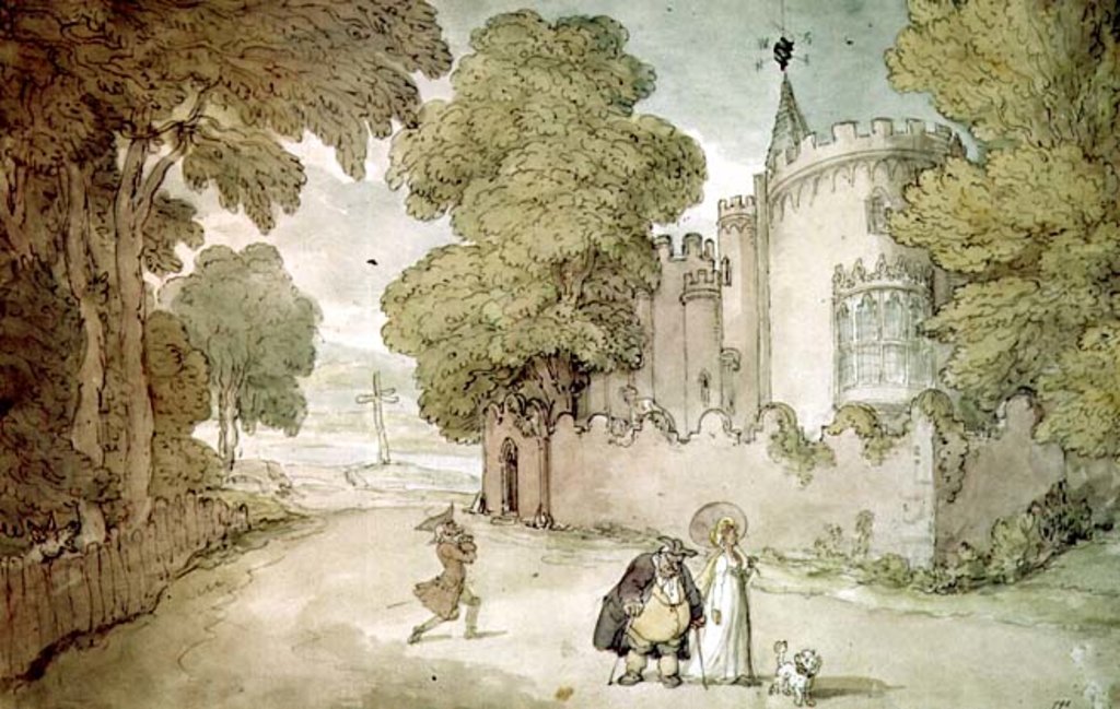 Detail of Strawberry Hill by Thomas Rowlandson