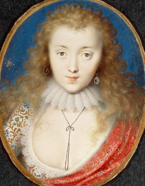 Detail of Portrait of a girl, probably Venetia Stanley later Lady Digby by Peter Oliver