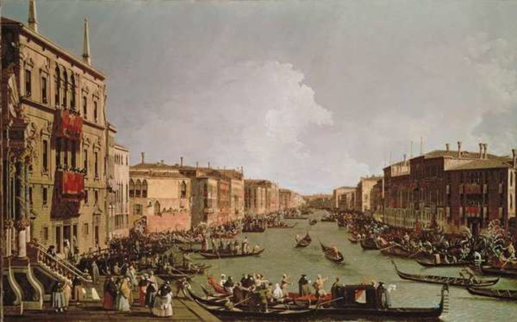 Detail of A Regatta on the Grand Canal by Antonio Canaletto