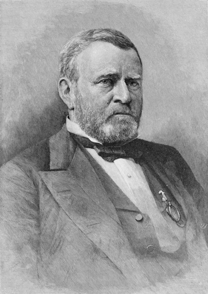 Detail of General Ulysses Simpson Grant, engraved from a photograph by Mathew Brady