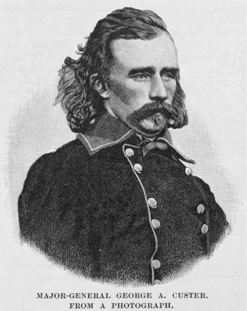Detail of Major General George Armstrong Custer by Alexander Gardner