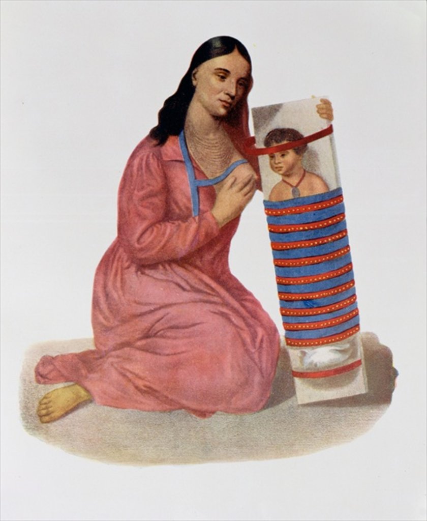 Detail of Chippeway Mother and Child, 1826 by James Otto (after) Lewis