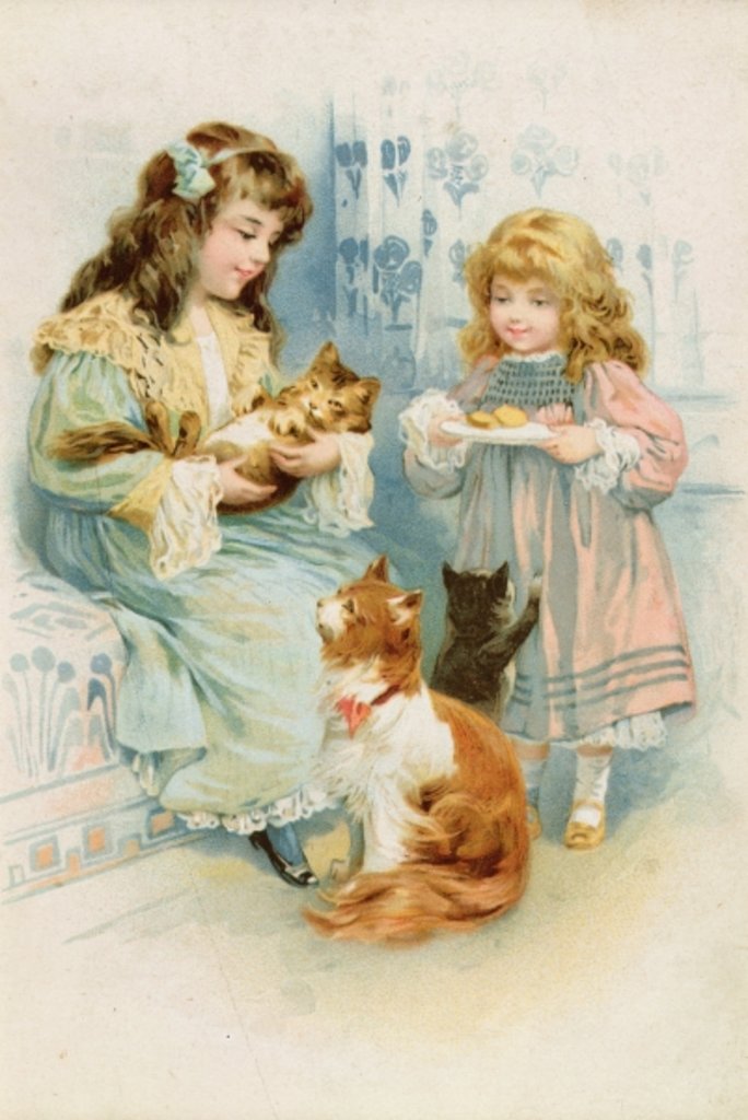 Detail of Kitten's Tea Party by Anonymous Anonymous