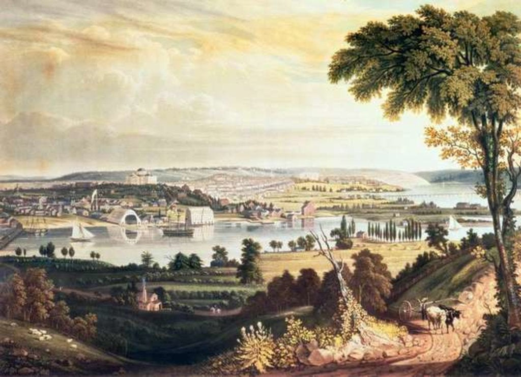 Detail of The City of Washington from beyond the Navy Yard by George Cooke