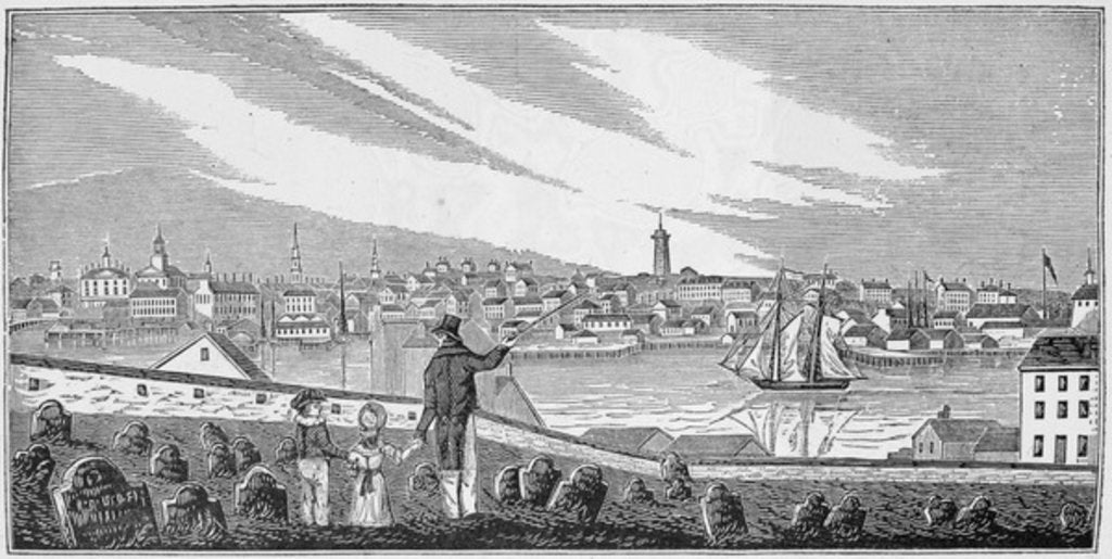 Detail of South view of Charlestown by John Warner (after) Barber