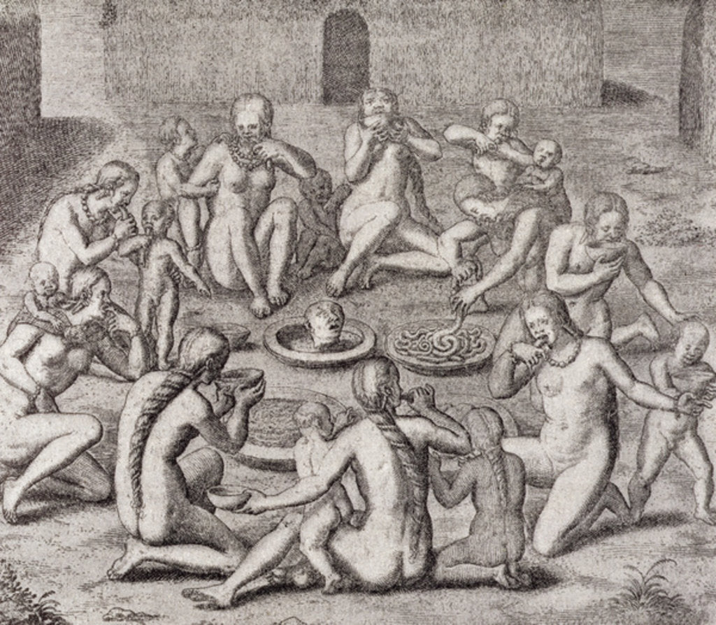 Detail of Eating the Flesh of a Prisoner According to the Old Historian by (after) German School
