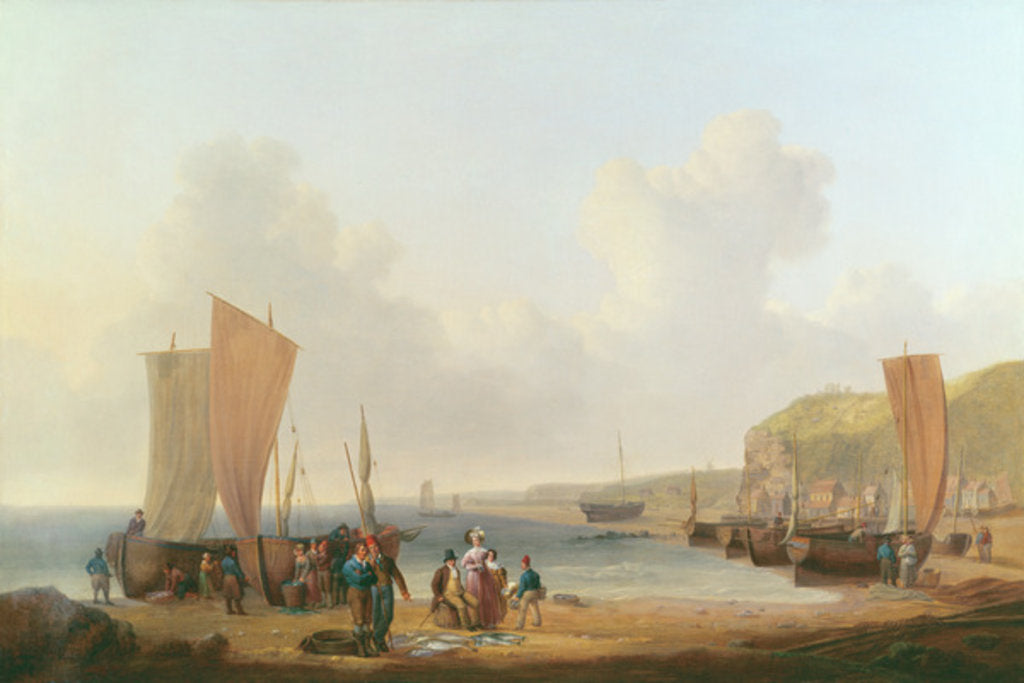 Detail of Merchant buying fish by William Anderson
