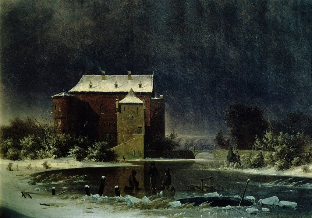 Detail of Haunted House in the Snow by George Emil Libert