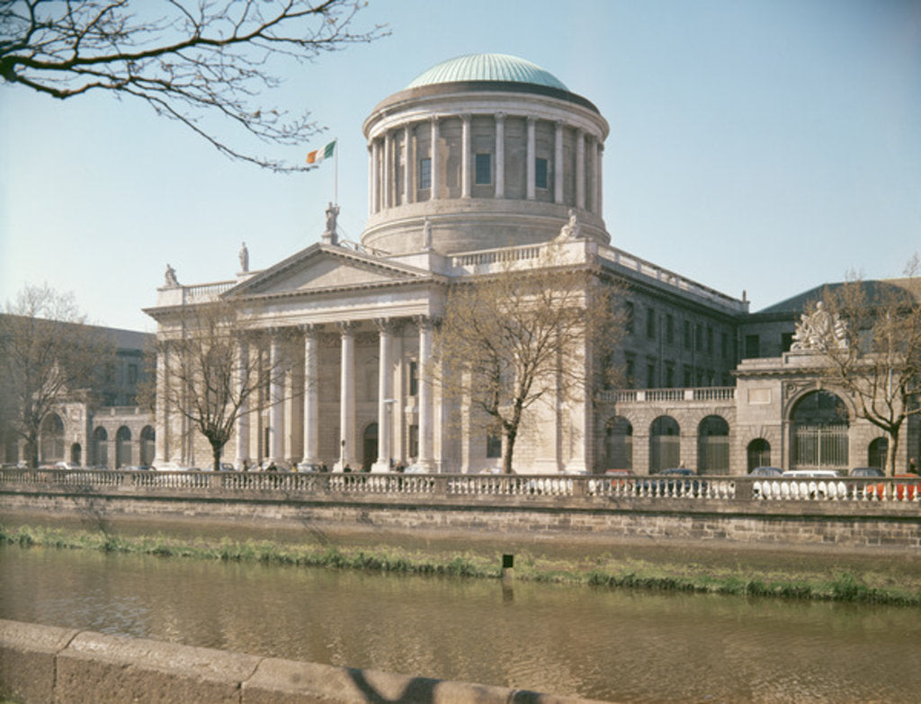 Detail of Four Courts, Dublin, seen from the River Liffey, built 1796-1802 by James Gandon