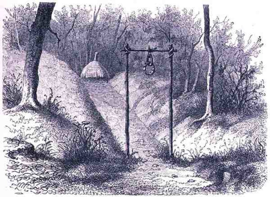 Detail of Entrance to a fetish hut in Lunda by English School