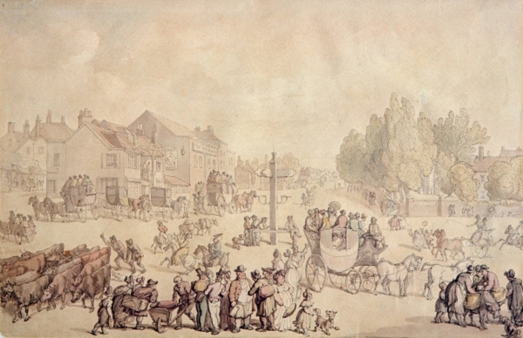 Detail of Elephant and Castle by Thomas Rowlandson