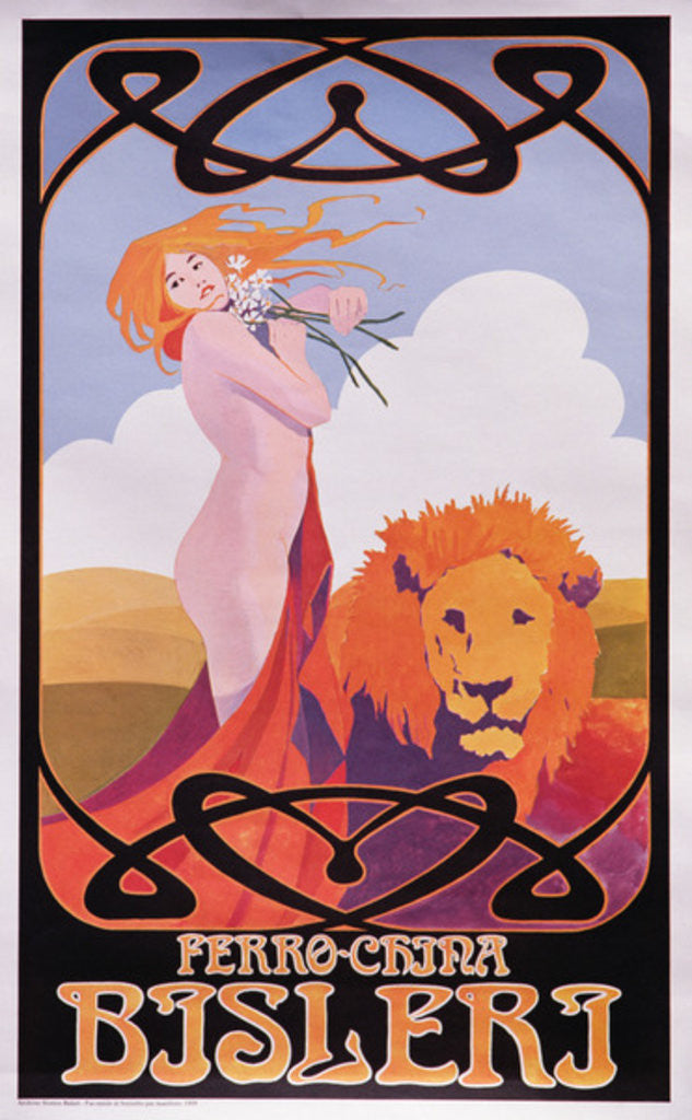 Detail of Copy of a 1909 poster advertising Bisleri by Italian School