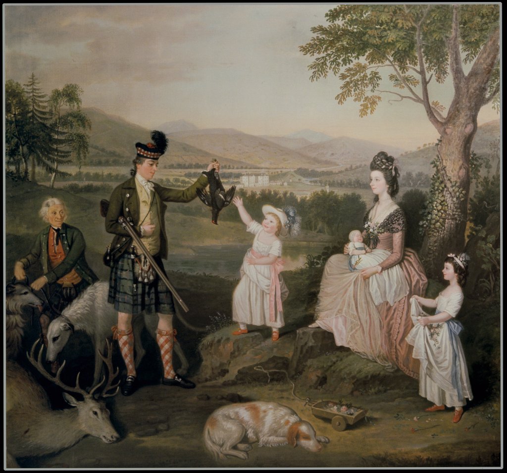 Detail of John, the 4th Duke of Atholl and his family, 1780 by David Allan