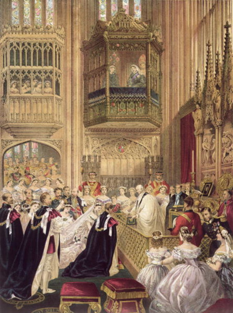 Detail of The Marriage of Edward VII Prince of Wales to Princess Alexandra of Denmark, St. George's Chapel Windsor, 7th March by English School