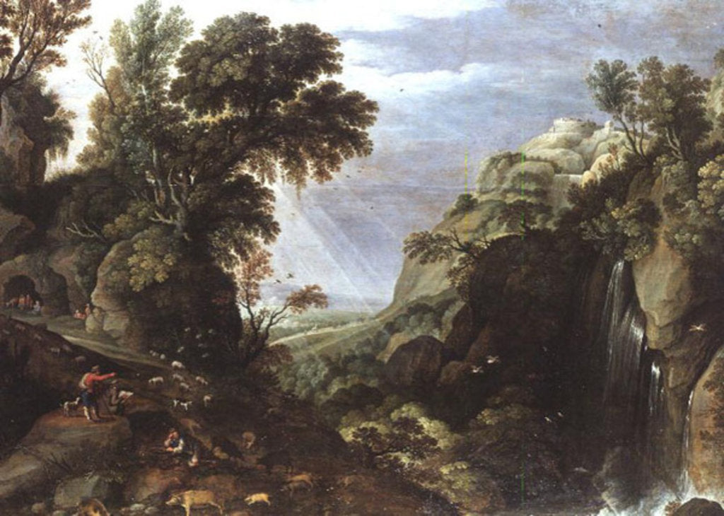 Detail of Classical landscape by Salomon van Ruisdael